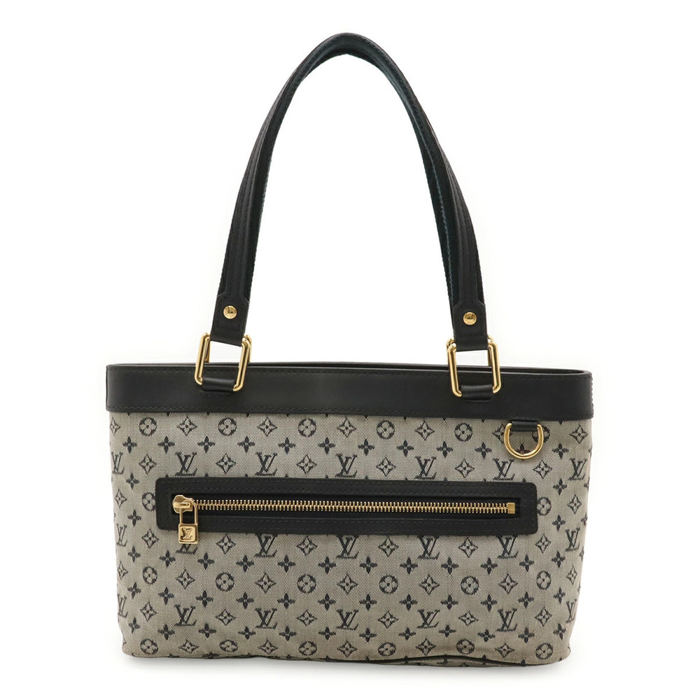 LOUIS VUITTON Monogram Lucille Tote Bag Handbag Shoulder Canvas Blue